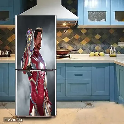 Psychedelic Collection Decorative Iron Man abstarct Wallpaper Fridge Double Single Door Decorative Sticker (PVC Vinyl, Multicolor, 60 cm X 160 cm) FD830_New-thumb4