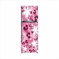 Trendy Decorative Qute Heartspink Abstract Effect Fridge Wallpaper Poster Self Adhesive Vinyl Fridge Wrap Decorative Wall Sticker (Pvc Vinyl, Multicolor, 60 Cm X 160 Cm)-thumb2