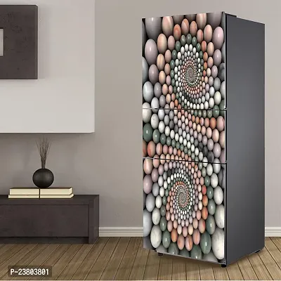 Psychedelic Collection Stone Balls Colorful designDecorative Extra Large PVC Vinyl Fridge Sticker (Multicolor, 60 cm X 160 cm)_FD654_WP-thumb5