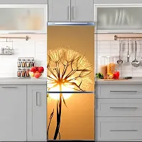 Psychedelic Collection Fridge Sticker for Decorative Flower with Sunset Abstract Nature Extra lardge Fridge Sticker for Fridge Decor (PVC Vinyl, Multicolor, 60 cm X 160 cm)-thumb4