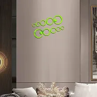 Psychedelic Collection Decorative Circle Shape Green Acrylic Sticker Hexagon Mirror, Hexagon Mirror Wall Stickers, Mirror Stickers for Wall Large Size, Sticker Mirror-thumb1