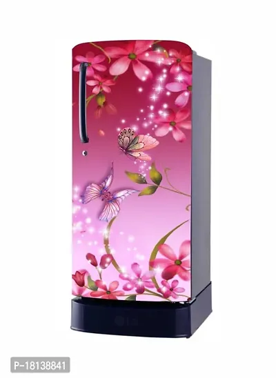 Trendy Abstract Colourfull Design Fridge Wrap Decorative Sticker (120 Cmx60Cm )