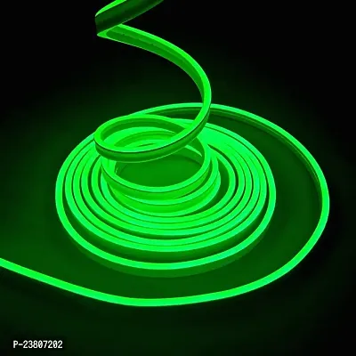 LIGHTAVERSE Led Neon Flex,8.2Ft Green Neon Light Strip,12V Flexible Waterproof Neon Led Strip,Silicone Led Neon Rope Light (Power Adapter Included,5meters)