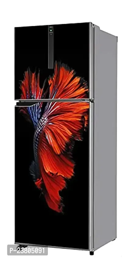 Psychedelic Collection Flower LeafDecorative Extra Large PVC Vinyl Fridge Sticker (Multicolor, 60 cm X 160 cm)_PCFS194_WP