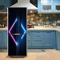 Psychedelic Collection Glowing Triangle neonDecorative Extra Large PVC Vinyl Fridge Sticker (Multicolor, 60 cm X 160 cm)-thumb3