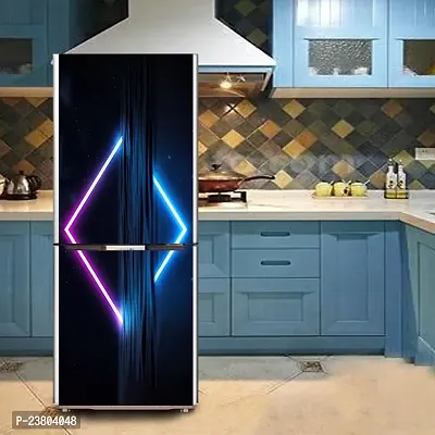 Psychedelic Collection Glowing Triangle neonDecorative Extra Large PVC Vinyl Fridge Sticker (Multicolor, 60 cm X 160 cm)-thumb4