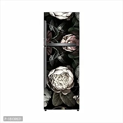 Trendy Flower Designdecorative Extra Large Pvc Vinyl Fridge Sticker (Multicolor, 60 Cm X 160 Cm)-thumb3