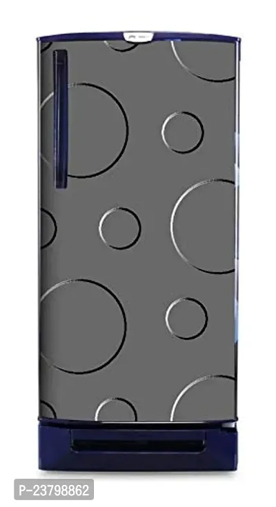 Advait Designs 3D circuler Design with Dark Silver Background Wallpaper Poster Adhesive Extra Large Decorative Fridge Sticker (PVC Vinyl Covering Area 61cm X 160cm )-MFN-thumb4