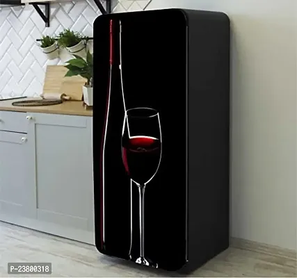 Psychedelic Collection red Wine Glass Black Background Fridge Sticker FD288-thumb3