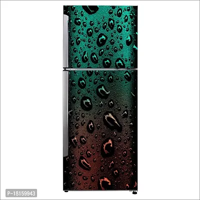 Trendy Colorful Water Liquid Fluid Drop Greendecorative Extra Large Pvc Vinyl Fridge Sticker (Multicolor, 60 Cm X 160 Cm)