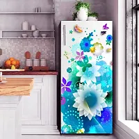 Psychedelic Collection Abstract Flower Design Fridge Wrap Decorative Sticker (120 CmX60Cm)-thumb1