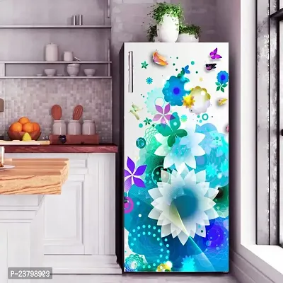 Psychedelic Collection Abstract Flower Design Fridge Wrap Decorative Sticker (120 CmX60Cm)-thumb2