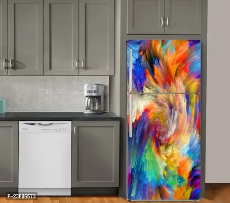 Psychedelic Collection Abstract colourfull Painting Fridge Sticker Fridge wrap Decorative Sticker (PVC Vinyl 60cm X 160cm)-PSY_PCFS308