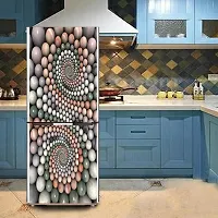 Psychedelic Collection Stone Balls Colorful designDecorative Extra Large PVC Vinyl Fridge Sticker (Multicolor, 60 cm X 160 cm)_FD654_WP-thumb3