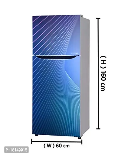 Trendy Abstract Sky Line Fridge Wallpaper Poster Adhesive Vinyl Sticker Fridge Wrap Decorative Sticker (Pvc Vinyl, Multicolor, 60 Cm X 160 Cm)-thumb3