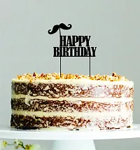 Trendy Happy Birthday Black Acrylic Cake Toppersct-B-37-thumb2