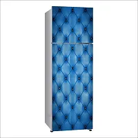 Psychedelic Collection Leather Electric Blue Texture Pattern textileDecorative Extra Large PVC Vinyl Fridge Sticker (Multicolor, 60 cm X 160 cm)-thumb1