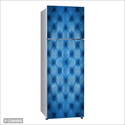 Psychedelic Collection Leather Electric Blue Texture Pattern textileDecorative Extra Large PVC Vinyl Fridge Sticker (Multicolor, 60 cm X 160 cm)-thumb2