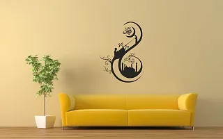 Psychedelic Collection Decorative Black Decal Islamic Tomb Wall Sticker  Decal Colour Black Matte Finish PVC Vinyl 60X90-thumb2