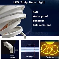 LIGHTAVERSE LED White Strip Light 8.2ft/2.5m 12V Flexible Waterproof Power Adapter Included-thumb2