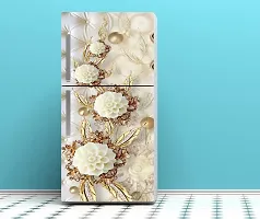 Psychedelic Collection Abstract Design Coloufull Flower Fridge Sticker (Multicolor PVC Vinyl 160x60)-DD_PCFS389-thumb4