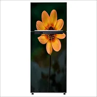 Psychedelic Collection Orange Wildflower Pollen Petal daisyDecorative Extra Large PVC Vinyl Fridge Sticker (Multicolor, 60 cm X 160 cm)_FD940_WP-thumb2