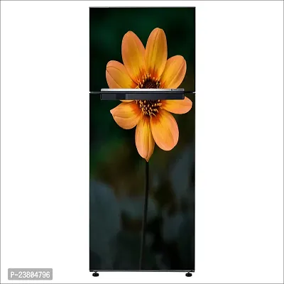 Psychedelic Collection Orange Wildflower Pollen Petal daisyDecorative Extra Large PVC Vinyl Fridge Sticker (Multicolor, 60 cm X 160 cm)_FD940_WP-thumb3