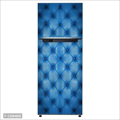 Psychedelic Collection Leather Electric Blue Texture Pattern textileDecorative Extra Large PVC Vinyl Fridge Sticker (Multicolor, 60 cm X 160 cm)-thumb3