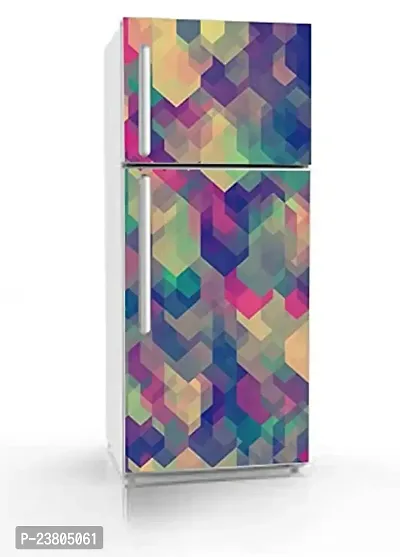 Psychedelic Collection Vinly HD 3D DesingDecorative Extra Large PVC Vinyl Fridge Sticker (Multicolor, 60 cm X 160 cm)_PCFS123_WP