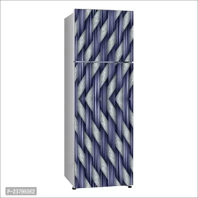 Psychedelic Collection Decorative Braid Metal line idea Purple Extra Large Sticker for Fridge Decor Double Single Door Decorative Fridge Sticker (PVC Vinyl, Multicolor, 60 cm X 160 cm)-thumb2