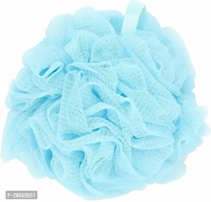 Premium Quality Round Bath Sponge Loofah - Scrub Puff - Flannel Body Brush Loofa Plastic Bath Sponge Round Loose Women And Men (Random Color) -Set Of 1-thumb0