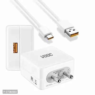 85 W VOOC 6 A Mobile Charger with Detachable Cable (White, Cable Included)-thumb0