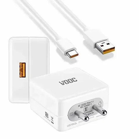 LIWAZO 65 watt supervooc Charger with Type c Cable Super Speed Turbo Charger (Compatible with VOOC Oppo & Other All Devices Supported Charger)