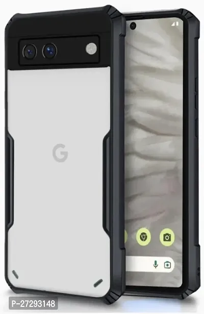 Pixel 7A( Ultra Hybrid Crystal Clean Transparent Black Bumper Back Cover )
