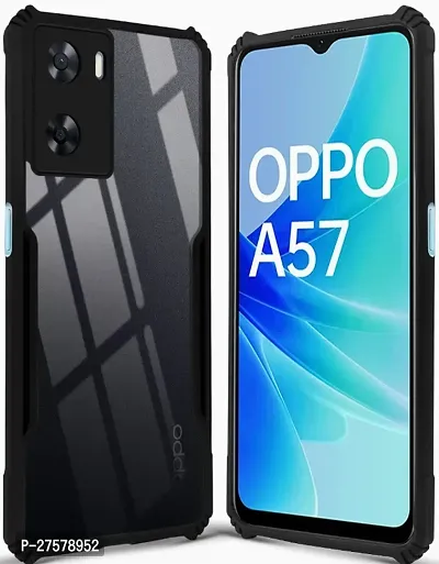 Oppo A57 5g 2022 / One Plus Nord N20 Se / Realme Q5i / A77s / Narzo 50 5g / A57 4g / A77s / Realme V23 / K10 5g ( Black Bumper Transparent back Cover )