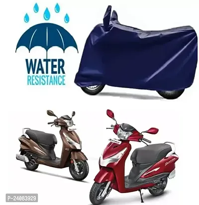 KS Presents Hero Destini 125 Dirt  Dust Proof Bike/Scooty Body Cover 100% Waterproof(Tested) / UV Protection with Premium Polyester Fabric (Blue)