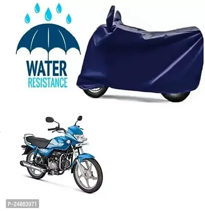 KS Presents Hero HF Delux Dirt  Dust Proof Bike/Scooty Body Cover 100% Waterproof(Tested) / UV Protection with Premium Polyester Fabric (Blue)