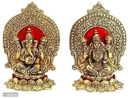 Decorative Metal Laxmi Ganesha Statue Lakshmi Ganesh Showpiece