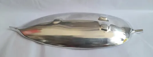 Export Quality Metal Silver Leaf Shape, Tray Leaf Serving Platter (Size L*B*H: 10 X 3.5 X 2 Inch)-thumb4