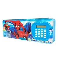 HEAVIX Marvelous Avengers Blue Pencil Box with Built-In Calculator-thumb2