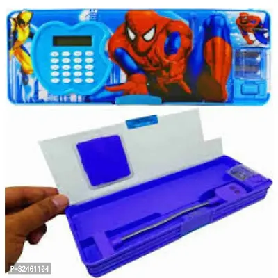 HEAVIX Marvelous Avengers Blue Pencil Box with Built-In Calculator-thumb2