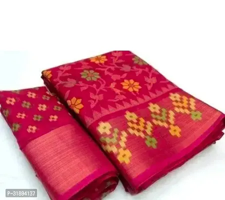 Elegant Art Silk Woven Design Saree without Blouse piece-thumb0