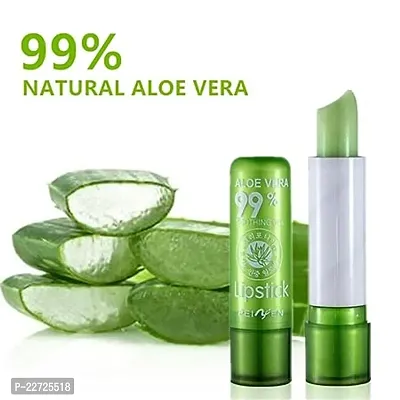 Aloe Vera Lipstick, Long Lasting Nutritious Soothing Lip Balm, Lips Moisturizing Magic Temperature Color Change Lipstick, Lip Care pack of 5-thumb4