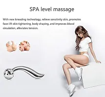 3D Y Shape Facial Massage Roller Face Slimming Massager (Silver) Massager pack of 1-thumb3