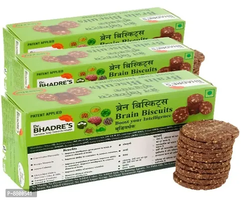 Dr. BHADRES Brain Biscuits Combo Biscuits 450 gm { Pack of 3 ,150 gm X 3 }-thumb0