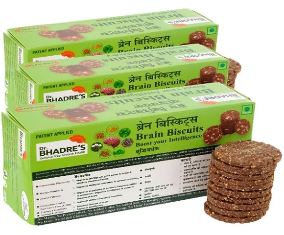 Dr. BHADRES Brain Biscuits Combo Biscuits 450 gm { Pack of 3 ,150 gm X 3 }