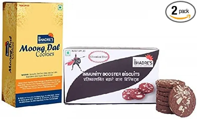 Dr.BHADRES Moong Dal Cookies  Immunity Booster Biscuit, 500 gm ( 300 gm+ 200 gm )