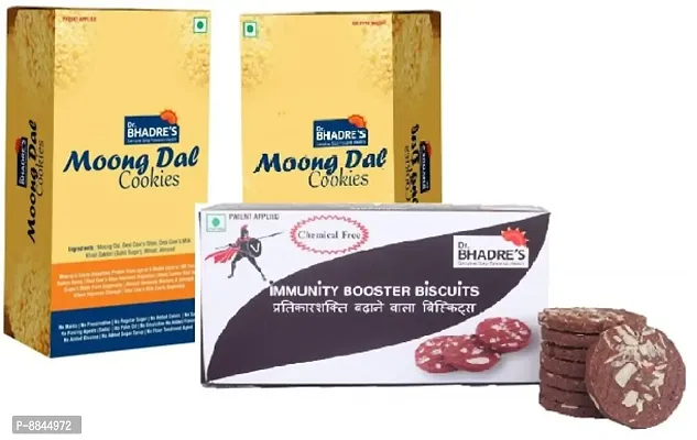 Dr.BHADRES Moong Dal Cookies  Immunity Booster Biscuit, 800 gm-thumb0