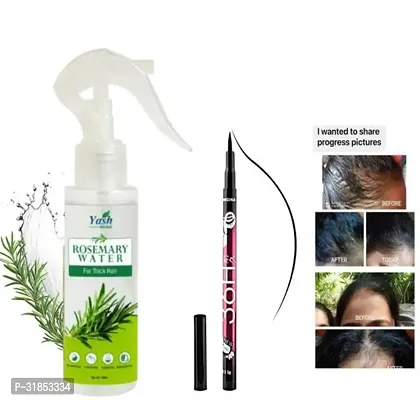 New Rosemary Water Hair Spray And 36 H Long Lasting Waterproof Liquid Black Eyeliner-thumb0