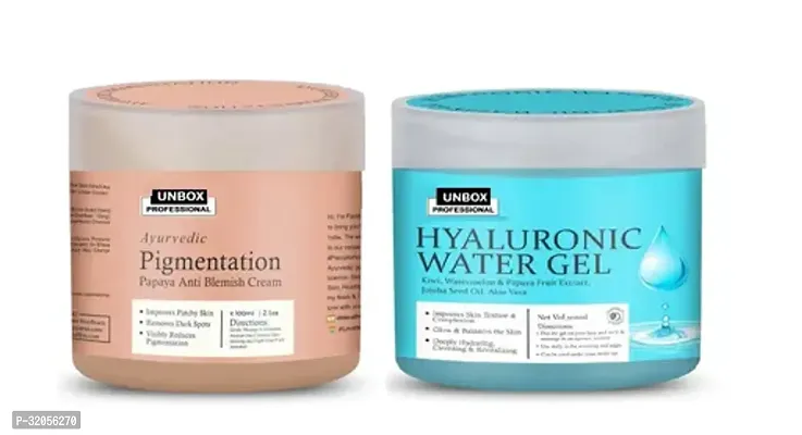 Unbox Professional Special Hyaluronic Water Gel and Pigmentation Cream Combo  (100 ml -100 ml)